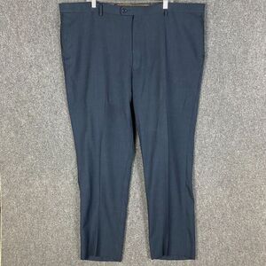 Angelo Rossi Slacks Dress Pants Men's 47x38 Blue 100% Polyester‎ Adults